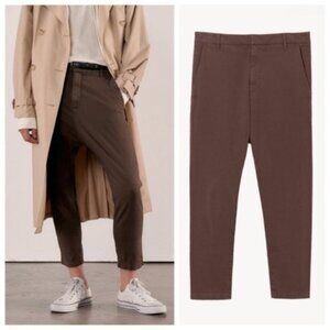 NWT Nili Lotan Paris Pant Chocolate Brown‎ Women Size 10